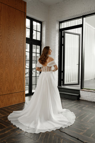 Plus Size Organza Wedding Dress Asa - Olivia Bottega