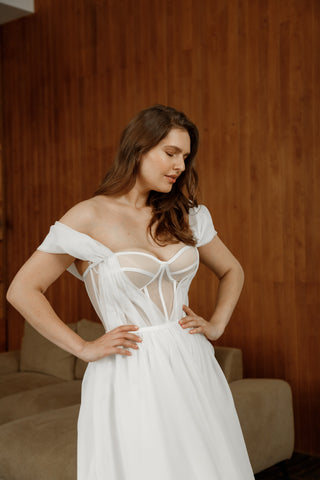 Plus Size Organza Wedding Dress Asa - Olivia Bottega