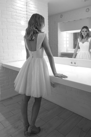 Short Sparkly Wedding Dress Milana - Olivia Bottega