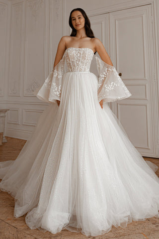 2 in 1 Wedding Dress Moonlit Siren with Detachable Skirt Romanica - Olivia Bottega