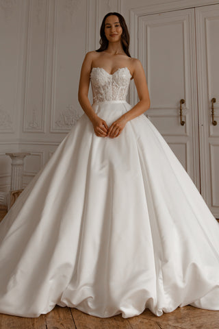 2 in 1 Wedding Dress Selkie with Detachable Skirt Sophia - Olivia Bottega