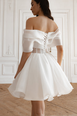 Short Organza Wedding Dress Inali - Olivia Bottega