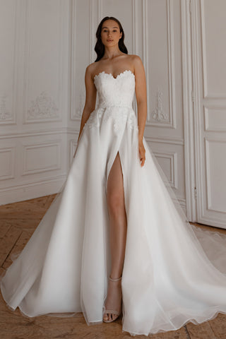 Wedding Dress Lillian with Detachable Train - Olivia Bottega