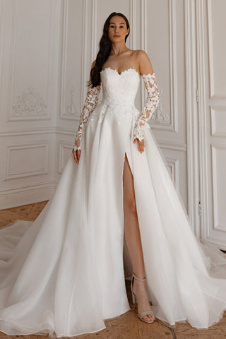 Wedding Dress Lillian with Detachable Train - Olivia Bottega