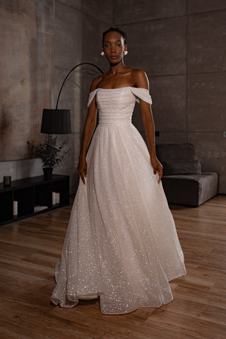 2 in 1 Sparkly Wedding Dress Amelia - Olivia Bottega