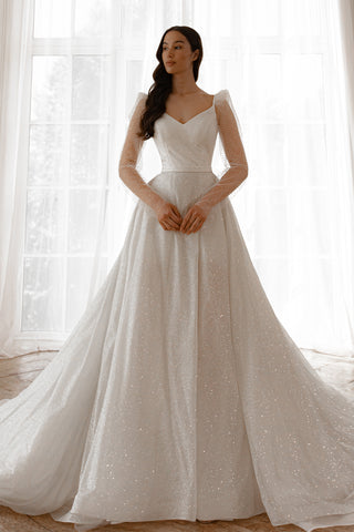 2 in 1 Wedding Dress Calista With The Detachable Skirt - Olivia Bottega