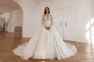 2 in 1 Wedding Dress Sabrina With Detachable Skirt Meryem - Olivia Bottega