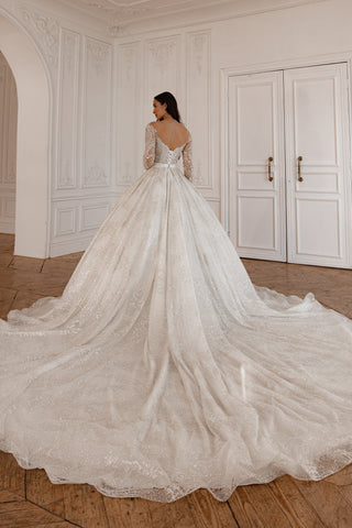 2 in 1 Wedding Dress Sabrina With Detachable Skirt Meryem - Olivia Bottega