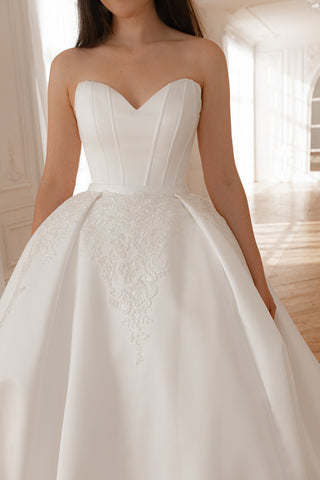 2 in 1  Wedding Dress Steltella with The Detachable Skirt - Olivia Bottega