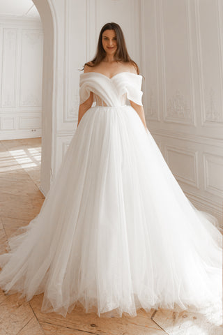 2 in 1 Wedding Dress Inali with Detachable Romanica Skirt - Olivia Bottega