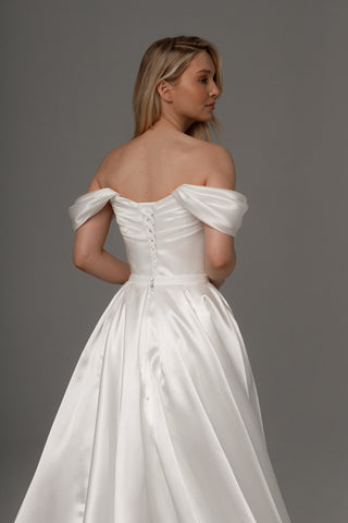 2 in 1 Wedding Dress Dakota With Detachable Fiorelia Skirt - Olivia Bottega