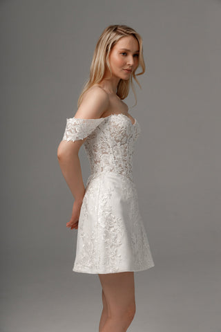 2 in 1 Wedding Dress Mitsis With Detachable Protea Skirt - Olivia Bottega