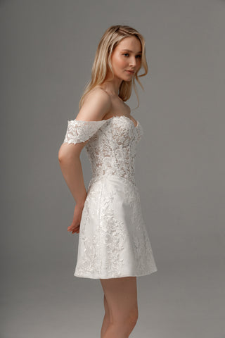 2 in 1 Wedding Dress Mitsis With Detachable Airis Skirt - Olivia Bottega