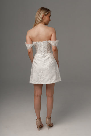 Short Lace Wedding Dress Mitsis - Olivia Bottega