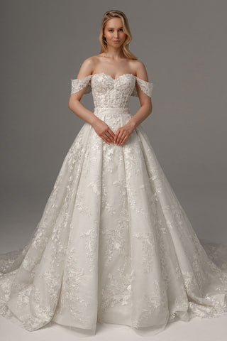 2 in 1 Wedding Dress Mitsis With Detachable Airis Skirt - Olivia Bottega