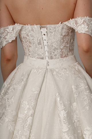 2 in 1 Wedding Dress Mitsis With Detachable Airis Skirt - Olivia Bottega