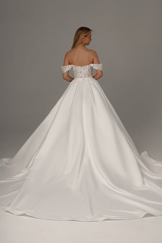 2 in 1 Wedding Dress Mitsis With Detachable Protea Skirt - Olivia Bottega