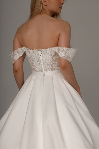 2 in 1 Wedding Dress Mitsis With Detachable Protea Skirt - Olivia Bottega