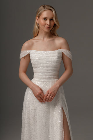 Wedding Dress Elu with Detachable Straps - Olivia Bottega