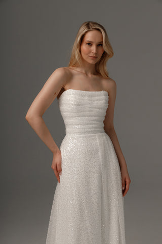 Wedding Dress Elu with Detachable Straps - Olivia Bottega