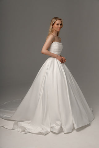 2 in 1 Wedding Dress Elu With Detachable Protea Skirt - Olivia Bottega