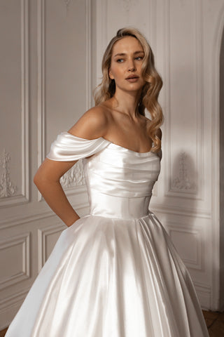 Organza Tea Length Wedding Dress Alraune