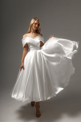 Organza Tea Length Wedding Dress Beatrice