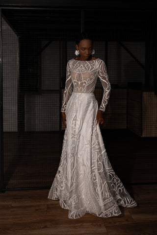 Lace A-line Wedding Dress Toba - Olivia Bottega