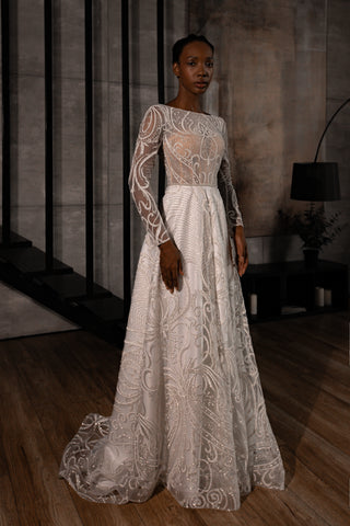 Lace A-line Wedding Dress Toba - Olivia Bottega