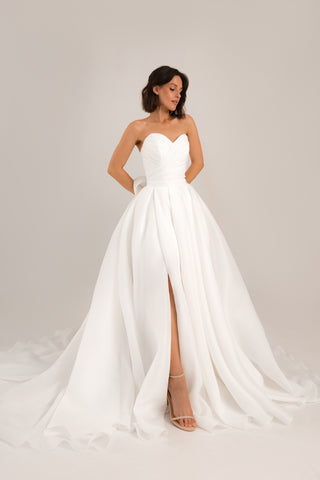 Extra Convertible Wedding Dress Audrey Mini (Basic mini dress + bolero + skirt + bow) - Olivia Bottega