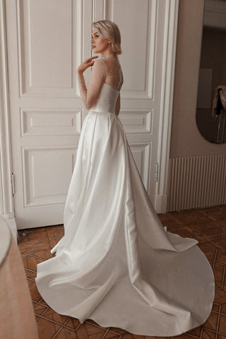 Plus Size Mikado Wedding Dress Chloe - Olivia Bottega