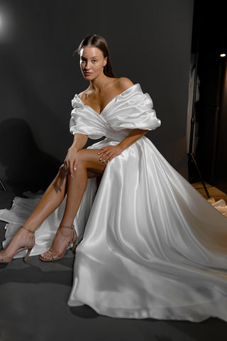 Wedding Dress Acerola with Leg Slit - Olivia Bottega