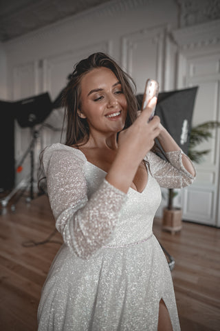 Plus Size Sparkly Wedding Dress Miranda - Olivia Bottega