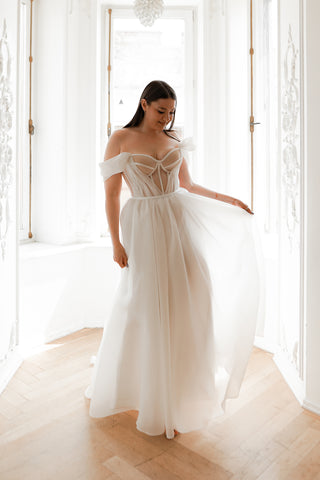 Plus Size Organza Wedding Dress Asa - Olivia Bottega