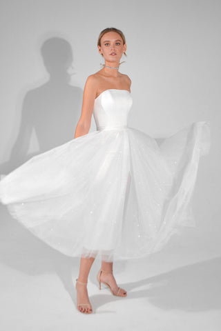 2 in 1 Midi Wedding Dress Monika - Olivia Bottega