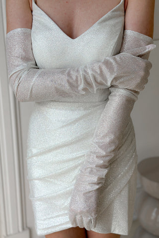 Sparkly Bridal Gloves - Olivia Bottega