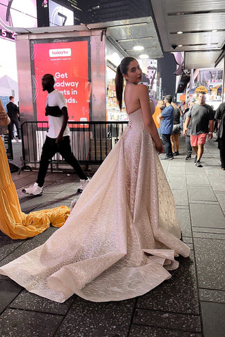 Nude Sparkly Wedding Dress Waterfella - Olivia Bottega