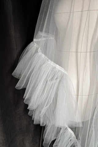 Two-Tier Wedding Veil with Ruffles - Olivia Bottega