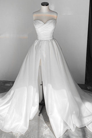 Light ivory Extra Convertible Wedding Dress Audrey (Basic dress + bolero + bow + detachable train) - Olivia Bottega