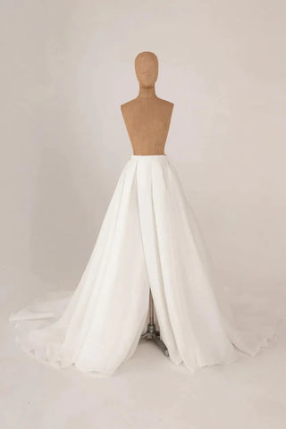 3 in 1 Wedding Dress Fountana with Detachable Audrey Skirt & High Neck Blouse - Olivia Bottega