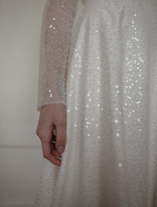 Light ivory Sparkly Wedding Dress Feilin - Olivia Bottega