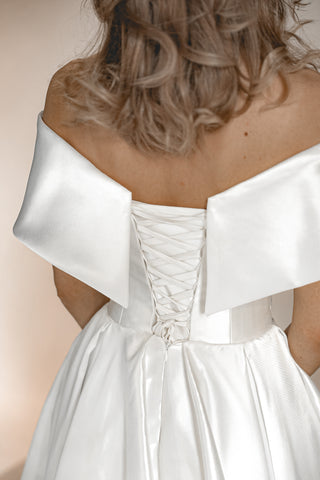 Satin Wedding Dress Cameron - Olivia Bottega