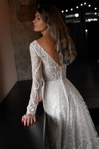 Lace A-line Wedding Dress Toba - Olivia Bottega