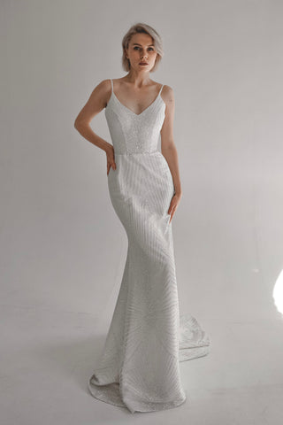 Classic Sparkle Mermaid Wedding Dress Ansa - Olivia Bottega