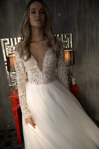 A-line wedding dress Aviv - oliviabottega