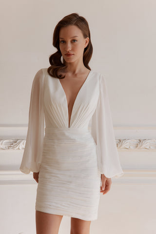 Chiffon Wedding Dress Signi - Olivia Bottega