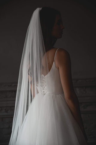 Simple tulle wedding veil - oliviabottega