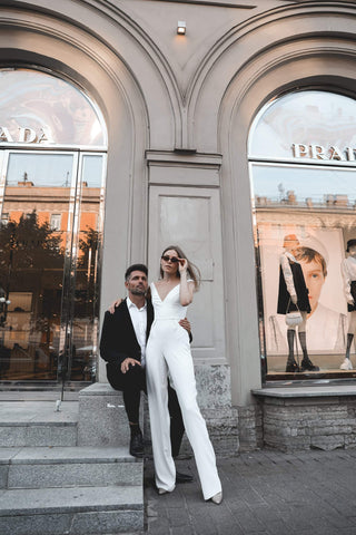 Crepe wedding jumpsuit Evry Olivia Bottega