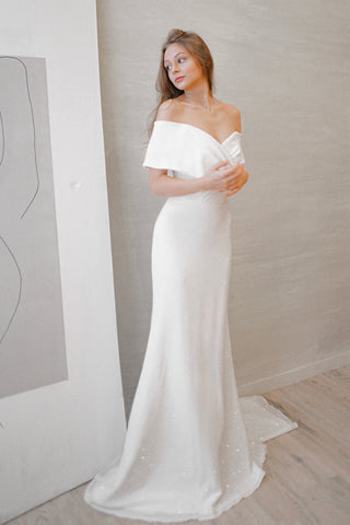 Sparkly Sheath Wedding Dress Jolie - Olivia Bottega