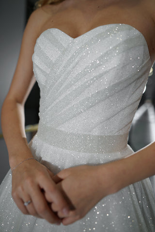 Sparkle Sleeveless Wedding Dress Kerstin - Olivia Bottega